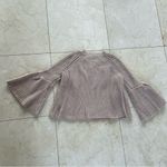 Vestique  Oversized Beige Cableknit Bell Sleeved Sweater Sz Small Photo 4