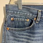 Levi's Super Low Micro Mini Skirt 90s Y2K Women 32 Blue Med Wash Cotton Raw Hem Photo 6