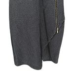 Kensie Black White Mini Check Print Zipper Detail Short Sleeve Dress size Small Photo 3