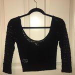 Bethany Mota Black Lace Crop Top Photo 2