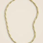 J.Crew  NWT gold rope chain necklace minimalist chic elegant long twist Photo 0