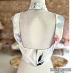 L'ATISTE L’Atiste Ivory Floral Halter Cutout Cropped High Neck  Top 8 Photo 9