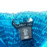 Sincerely Jules  Women's Sleeveless Crop Top Shiny Blue Size Small EUC Photo 2