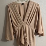Beige Draped V Photo 4