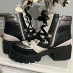 Sugar Calling Hiking Combat Boot Lace up Ankle Bootie Gray Black New Photo 1