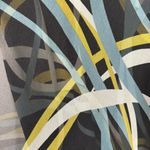 Jones New York Gray & Yellow 100% Silk Midi Skirt Sz 4 Y2K Photo 4