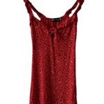 Pretty Little Thing  red floral print mini sundress size 0 bodycon flirty sexy cute Photo 2