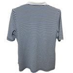 Cutter and Buck BYU  Navy Striped Virtue Eco Pique Top Women’s 1/4 Zip Petite Small Photo 4