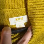 Anthropologie  Maeve Crystal mock neck sweater tunic chartreuse Photo 3