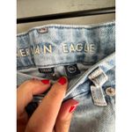 American Eagle  Light Wash Distressed Ripped Raw Hem Mom Jeans Photo 6