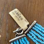 TURQ/CLR Rounded Square Tube Bead Necklace Photo 1