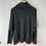 Retrology Gray With Orange Hem Longsleeve Turtleneck Sweater Size XL Photo 1