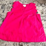 Maeve ANTHROPOLOGIE hot pink sleeveless scalloped edge blouse size 6 Photo 2