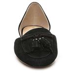 Adrienne Vittadini  Alvine D'Orsay Tassel Flats Shoe Black Suede Leather Size 9.5 Photo 1
