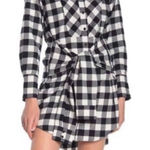 Derek Lam  10 Crosby Buffalo Check Front Tie Dress Size 8 Photo 0