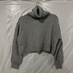 Babaton  Gray Wool Crop Turtleneck Sweater Size XS Photo 0
