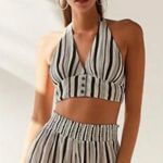 Urban Outfitters UO Out From Under Striped Halter Top Photo 0