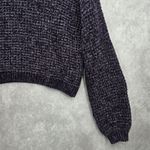 Sanctuary Purple Chunky Crop Coquette Pullover Soft Y2K Cozy Chenille Sweater XS Photo 5