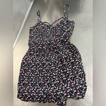 Divided  H&M Black Floral Romper - Size 4 - VGUC Photo 2