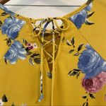 Stevie Hender  Mustard Yellow Floral Caprea Top.  Size Small. NWT Photo 2