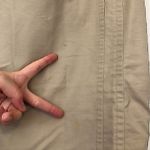 MEXX Solid Tan Beige Straight Pencil Work Cotton Knee Length Skirt UK 10 / US 6 Photo 5