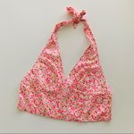 Abound  Hot Pink Daisy Floral Print Y2K Halter Scarf Crop Top Women's Size Large Photo 8