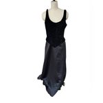 Vtg 90s Scott McClintock Maxi Velvet Corset Boned Satin Dress size 12 Black Size M Photo 1
