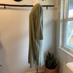 Vintage 90s Tencel Sage Green Long Sleeve Shirt Dress USA Made Size 10 Size M Photo 5