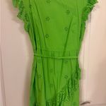 New York & Co. Lime Green Eyelet ruffle Women’s Dress Photo 2