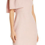 Eliza J ‎ Dress Womens Size 2 Pink Sparkle Glitter One Shoulder Draped Bow Detail Photo 0