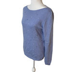 Bendetta Sweater Boat Neck Merino Wool Made In Italy Blue Womens Small Photo 2