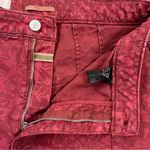 Anthropologie // PILCRO Red Flocked High-Rise Skinny Denim Legging 32 Photo 9