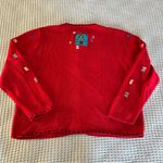 Vintage Designers Originals Ugly Christmas Sweater Womens 1X Red Cardigan Top Photo 5