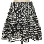 Parker Contemporary Modern Whimsigoth Chic Black & White Mini Skirt Size 0 XXS Photo 0