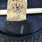 Vocal  Navy and White Studded Short Sleeve Top Photo 1