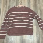 Pink Rose  Rosewood Striped Sweater pink white size Medium Photo 4