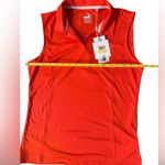 Puma Womens Medium Pounce Red Tomato Sleeveless Golf Polo Shirt Cool Max Photo 5