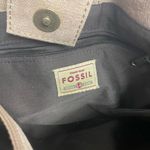 Fossil  Canvas Shoulder Handbag Tan & Brown 9X4X11 SEE DESCRIPTION Photo 2