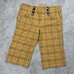 Unique Vintage  High Waisted Cropped Pants Plaid 90s Style Punk in Yellow 5X/26 Photo 4