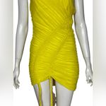 Mistress Rocks  SEXY Yellow Ruched Halter Mini Dress Size XSmall Photo 7