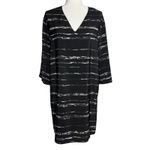 Vince 100% Silk Tunic Dress XS Black V-Neck Minimalist Quiet Luxury Oversized Photo 2