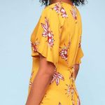 Somedays Lovin women’s Searing Soul yellow floral midi dress XS extra small Photo 3