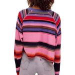 We The Free | NWT Free People Baja Striped Raglan Long Sleeve Cropped T-Shirt Photo 1
