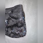 Felix Ray New York Gray Silver Shiny Sequin Clutch Bag With Bow Detail Photo 5