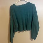 Kendall + Kylie turquoise cropped sweater Photo 2