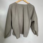 Zoran‎ Beige Jacket Wool Jacket OS S M L Minimalist Wide Kinomo Sleeves FLAW Tan Size undefined Photo 1