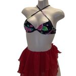 Zuliana Size Small Red Ruffle Side Tie Skirt. Made in USA. New With Tags Photo 0