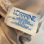 Vintage Lorraine Long Slip Beige USA made Lace trim Size 36 Tan Photo 8