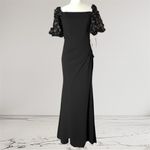 XScape NWT 3D Floral Scuba Crepe Gown (black) - 6 Photo 3