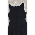 Theory Gorgeous  S Stretch Bandage Knit Midi Dress Vneck Black Cocktail ALine Photo 7